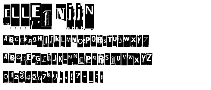 Ellet niin font