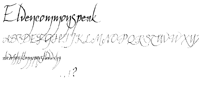 ElvenCommonSpeak font