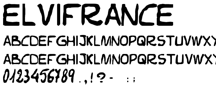 Elvifrance font