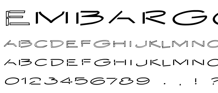 Embargo font