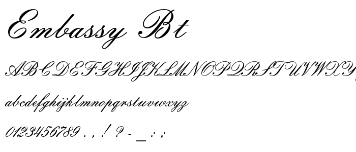 Embassy BT font