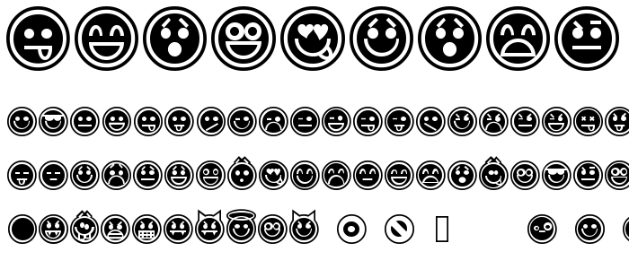 Emoticons Outline font