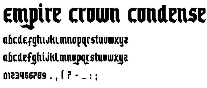 Empire Crown Condensed font