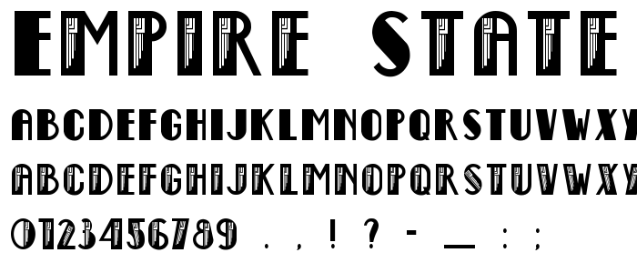 Empire State Deco font