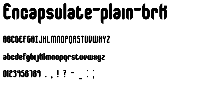 Encapsulate Plain BRK font