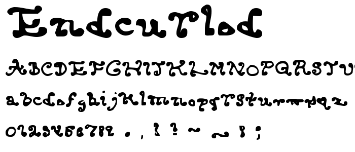 Endcurled font