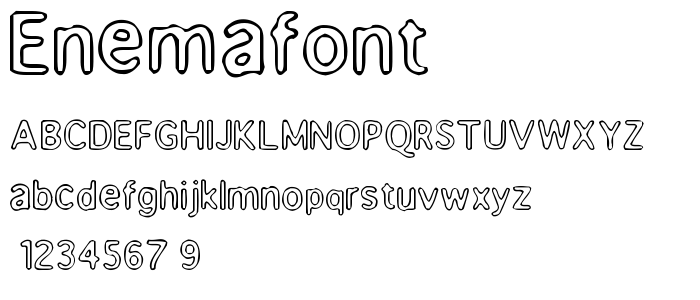 Enemafont font