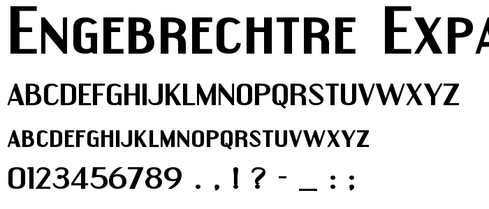 Engebrechtre Expanded Bold font