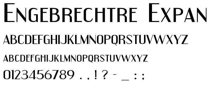 Engebrechtre Expanded font