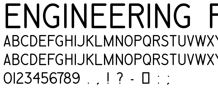 Engineering Plot font