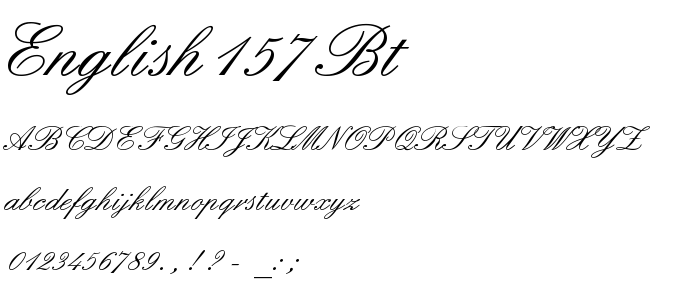 English157 BT font