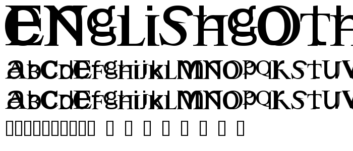 Englishgothic font