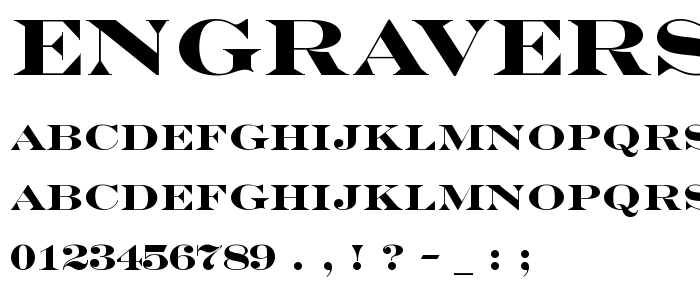 Engravers MT Bold font