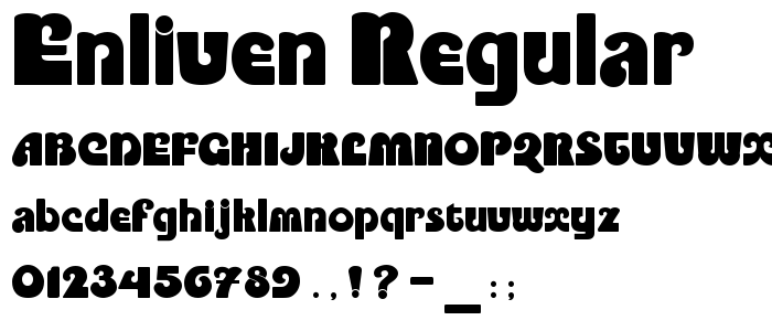 Enliven Regular font