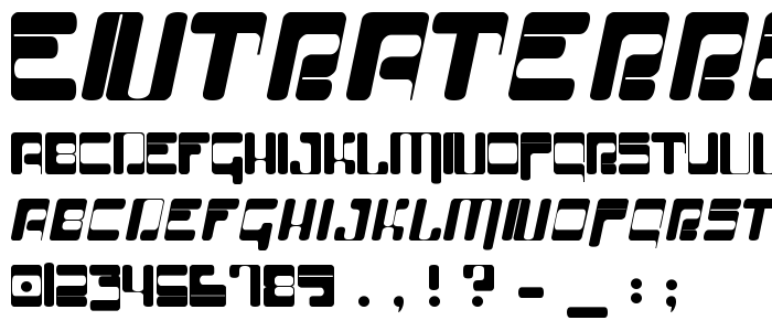 EntraTerrestrial font