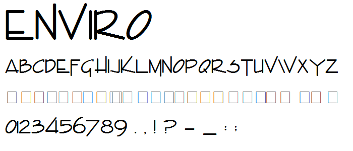 Enviro font