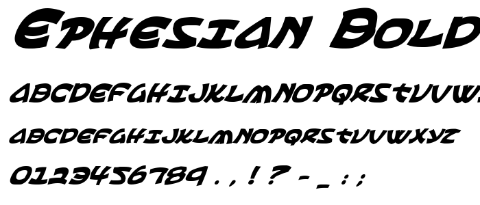 Ephesian Bold Italic font