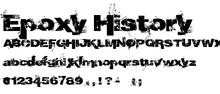 EpoXY histoRy font