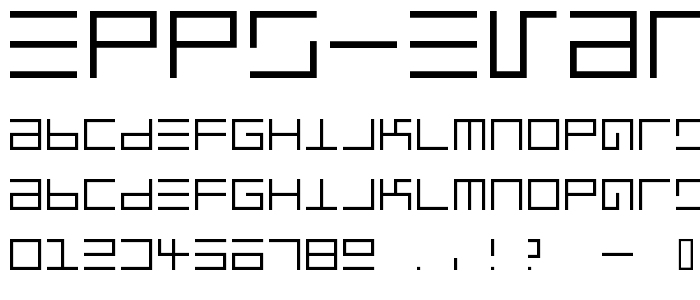 Epps Evans Light font