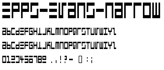 Epps Evans Narrow font