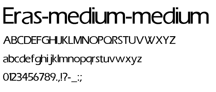 Eras-Medium-Medium font