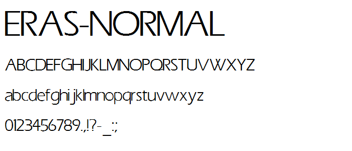 Eras-Normal font