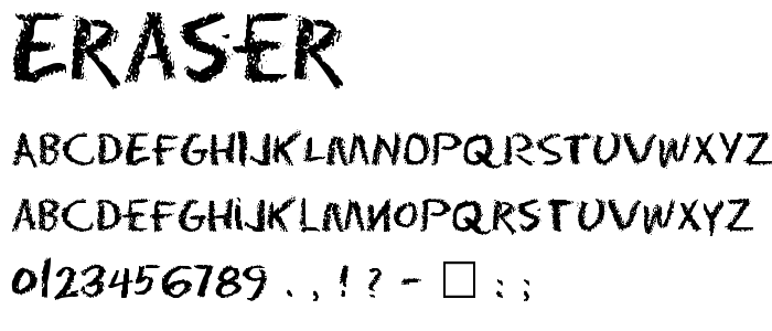 Eraser font