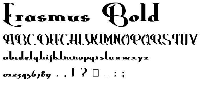 Erasmus Bold font