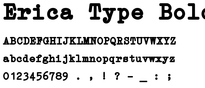 Erica Type Bold font