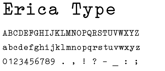 Erica Type font