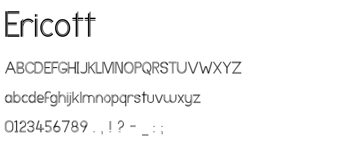 Ericott font