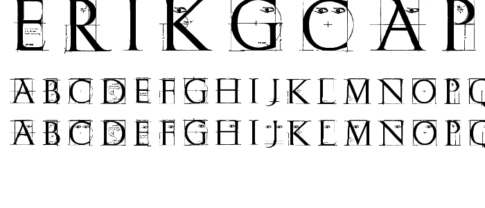 ErikGCapsSketches font