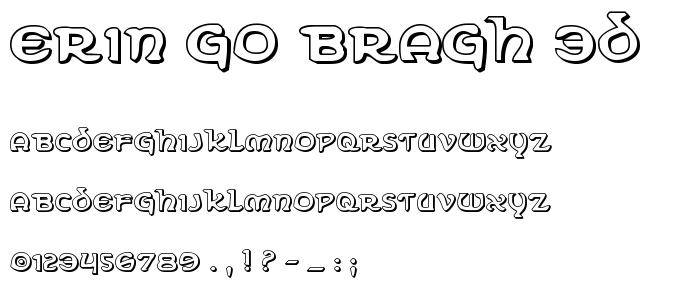 Erin Go Bragh 3D font