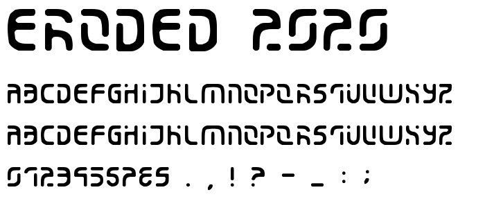 Eroded 2020 font