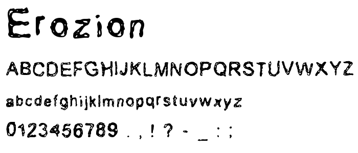 Erozion font