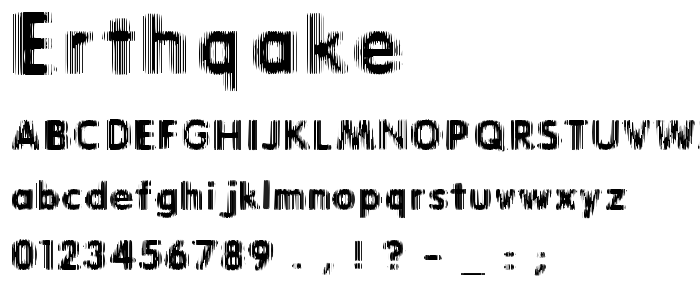 Erthqake font