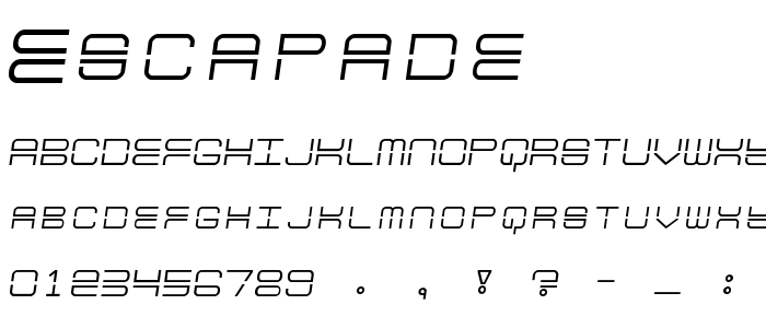 Escapade font