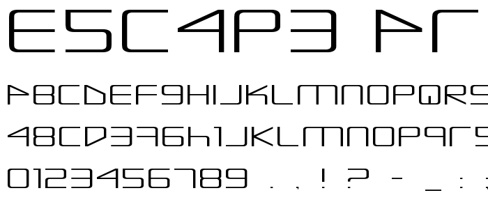 Escape Artist Extended font