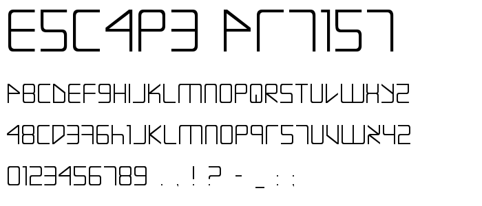 Escape Artist font