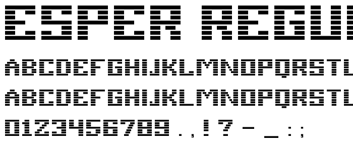 Esper Regular font