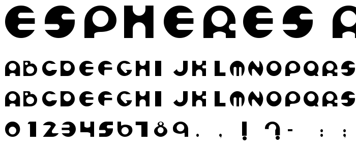 Espheres Regular font