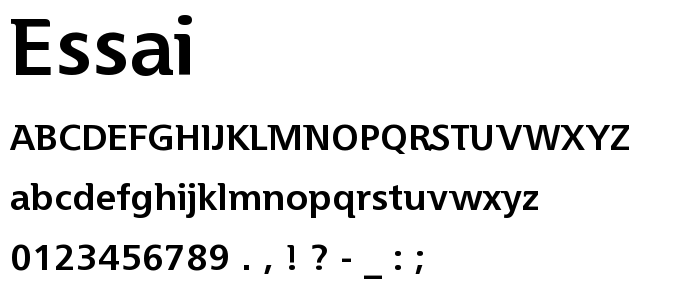 Essai font