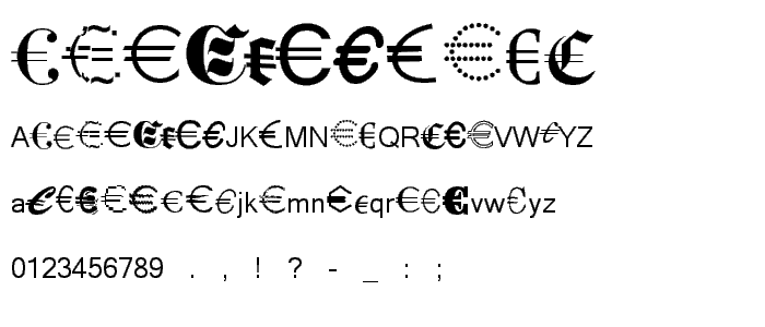 Euro Collection font