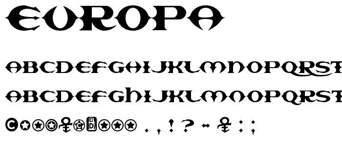 Europa font