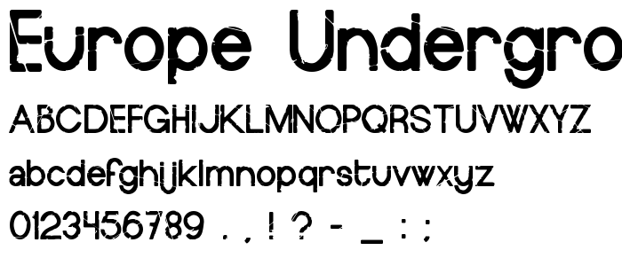 Europe Underground Worn font