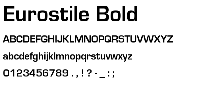 Eurostile Bold font