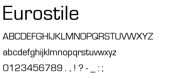 Eurostile font