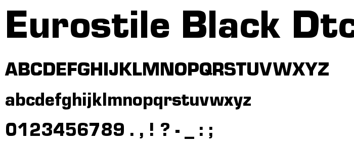 Eurostile-Black-DTC font