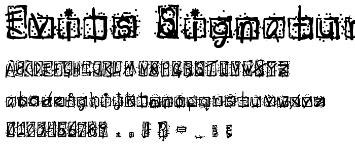 Evils Signature font