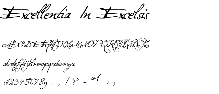 Excellentia in excelsis font